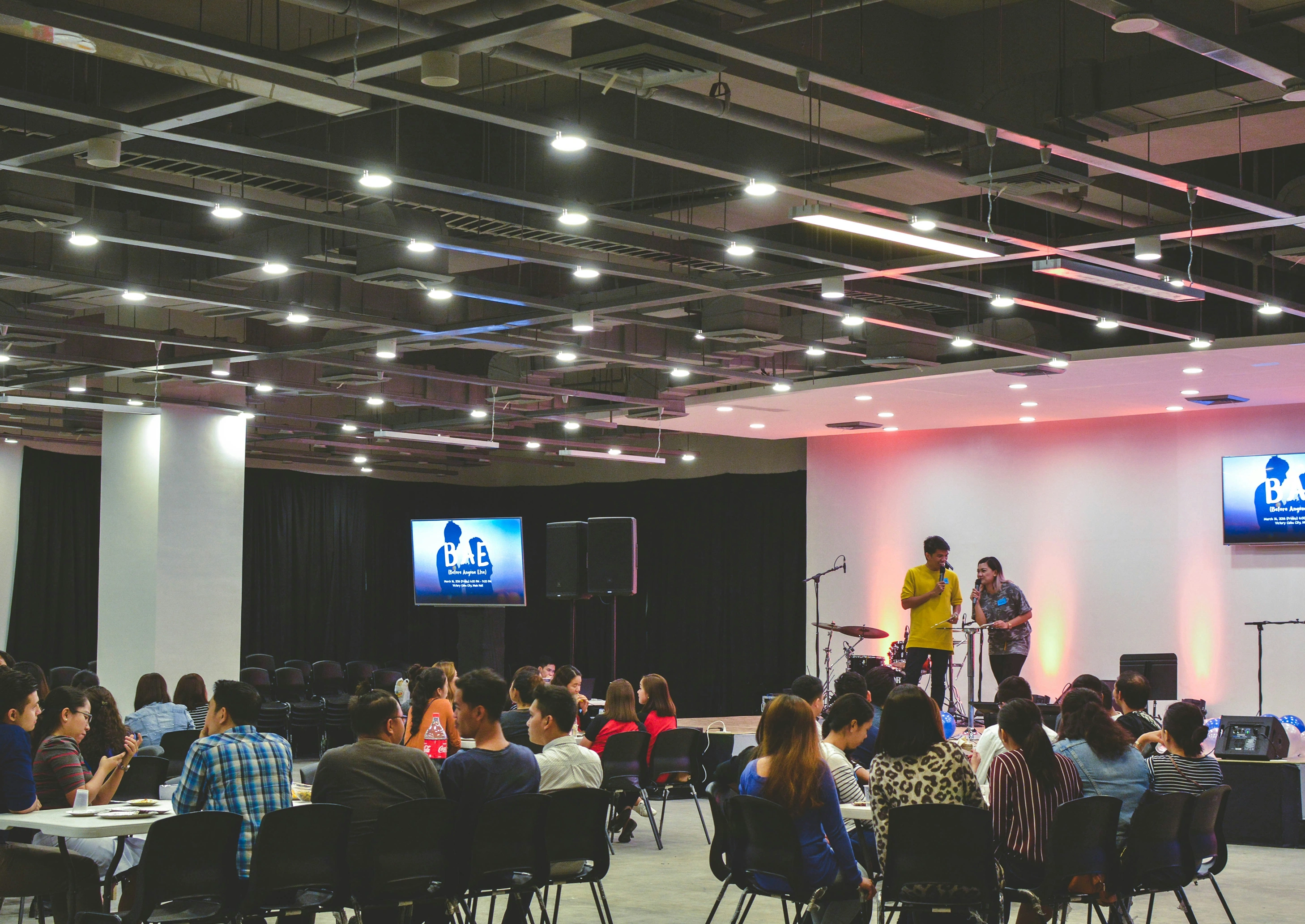 Large corporate conference hall